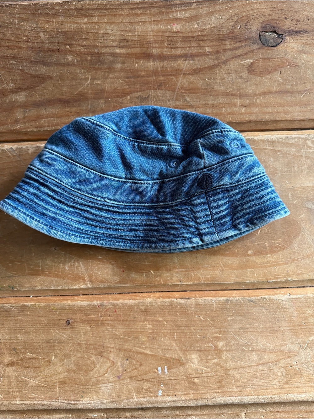Petit Bateau Kids Blue Denim-Style Bucket Hat